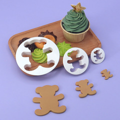 Creative Home DIY Baking Disposable Baking Cake Decoration Plastic Tool Set Bear Cake Mold