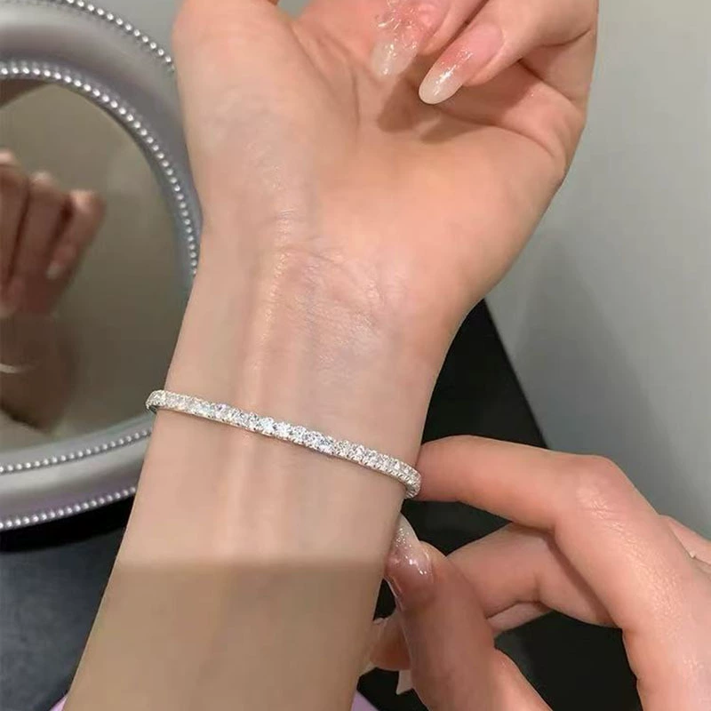 Round Zircon Bracelet Beads, 925 Silver Sample, Simple Elegant Charm (Multiple Codes)