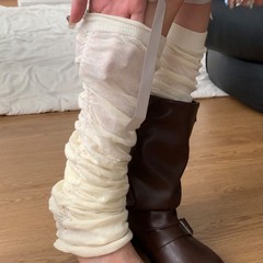 夏季薄款踩脚袜套堆堆袜防晒两穿腿套高颜值百搭学院风堆堆袜套潮