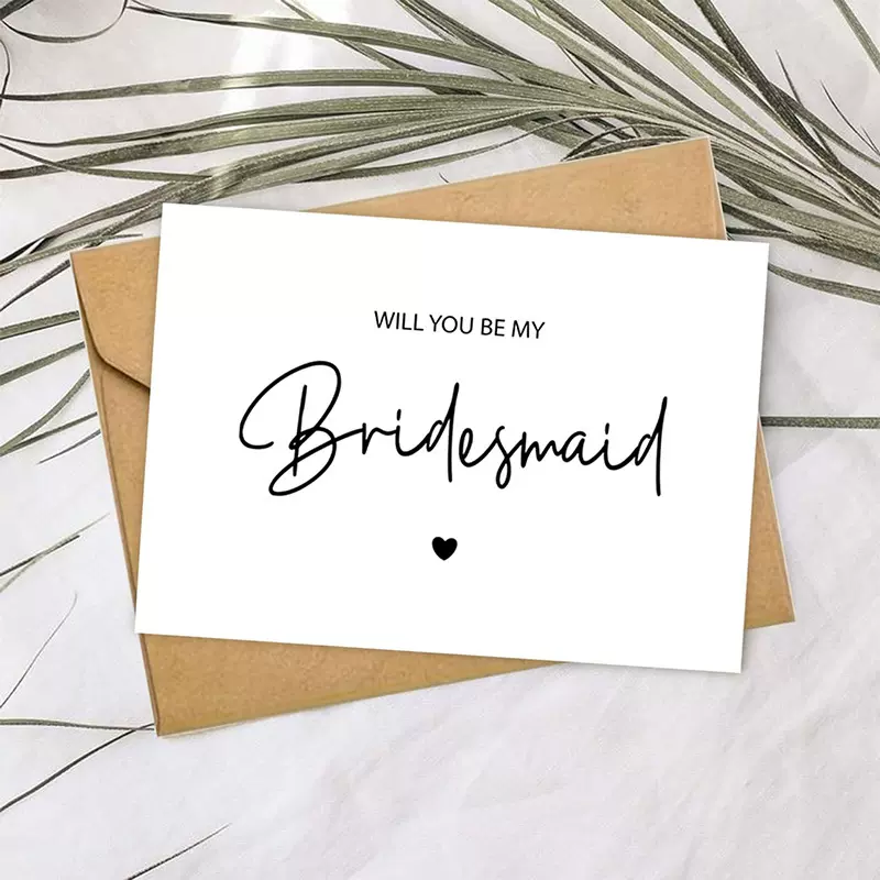 Will You Be My Bridesmaid Card 你愿意成为我的伴娘吗邀请卡片