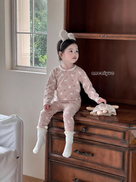 Children's velvet keep warm cotton set