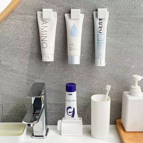 Japanese toothpaste bathroom hole-free wall-mounted storage hook toothbrush sink minimalist face cream toothpaste holder