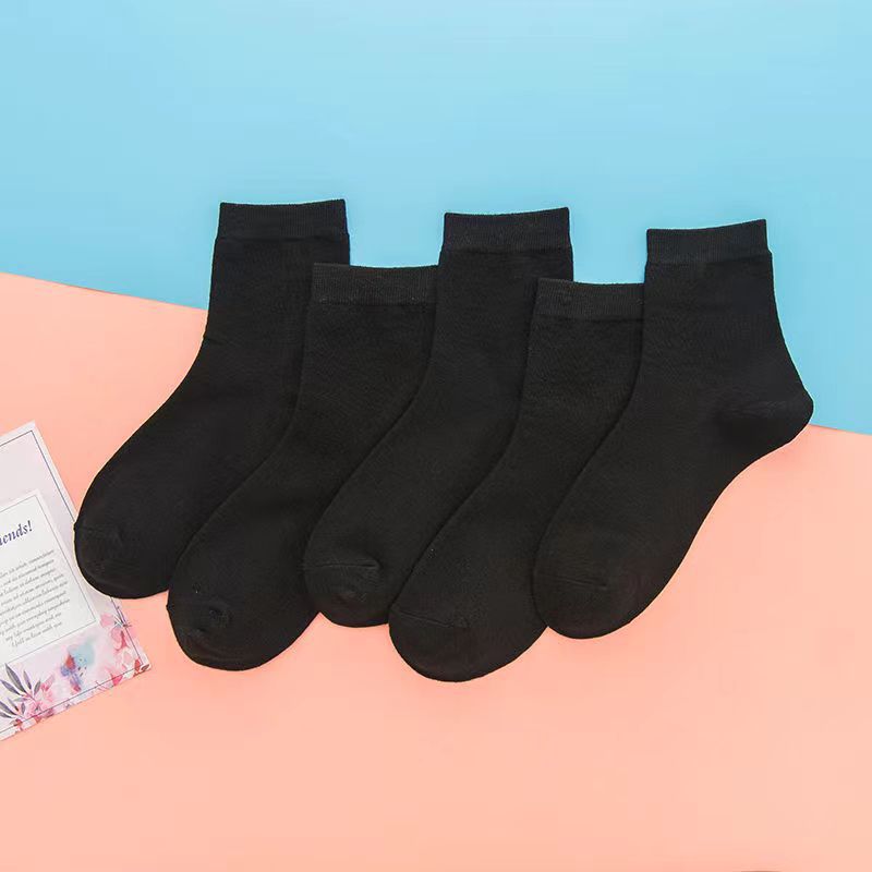 200 바늘면 검은 튜브 양말