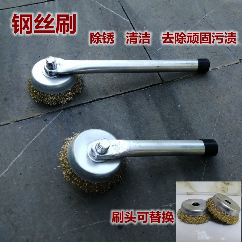 Щетка из стальной проволоки QX, длинная ручка, длинный стержень, удаление ржавчины, чистка ванной комнаты, удаление накипи на кухне, удаление пятен, щетка для барбекю с ручкой, железная щетка