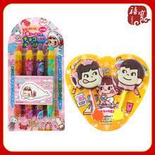 日本進口不二家雙棒巧克力糖果零食面包超人鉛筆卡通造型巧克力