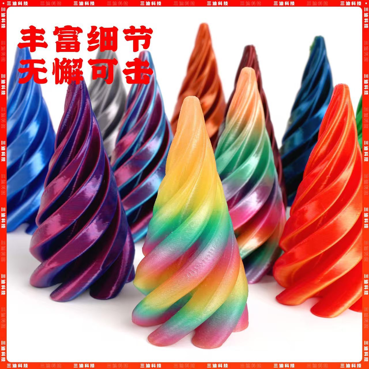 3D Printed Spinner Decompression Toy 3D Printed Dragon Ornament Hand-Made Educational Cone Fingertip Two-Color Insert