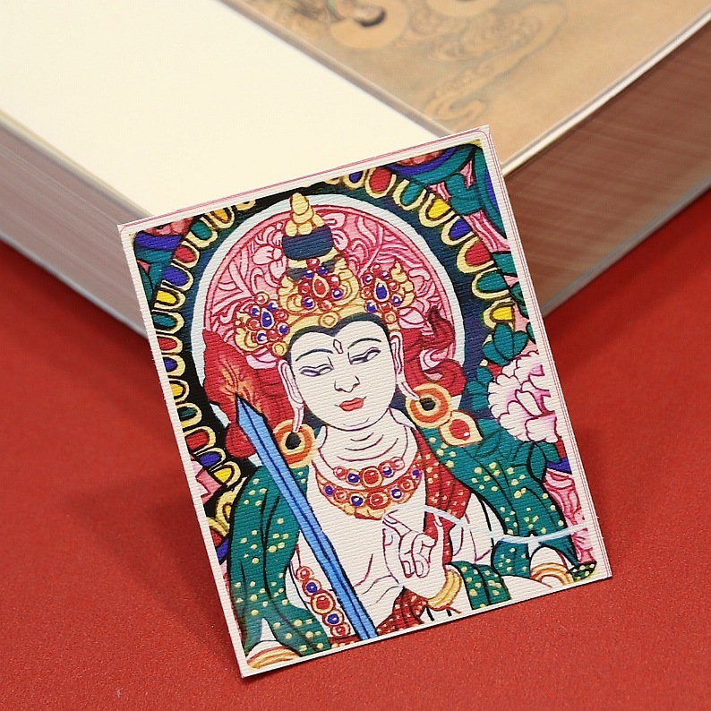 手描きの金描きチベット生の8つの守護者ザキラムタンカ卸売絵画コアボックス特別なキャンバス|undefined