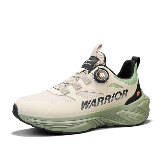 Huili Men's Shoes 2025 New Spring Shock Absorbing Running Shoes for Teenagers Buttons Lace-free Men's Sports Shoes