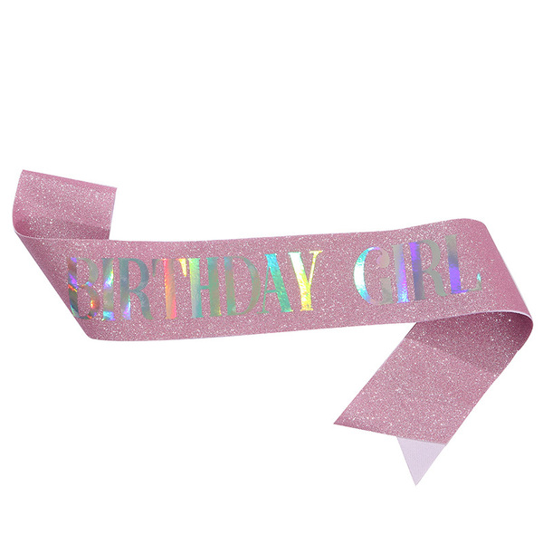 Cross-border birthday party glitter shoulder strap etiquette belt…