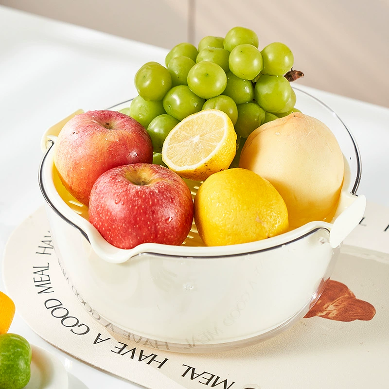 Сливная корзина, трехслойная кухонная раковина, пластиковая корзина для фруктов и овощей, переносная новая домашняя раковина для овощей в гостиной