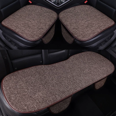 Four Seasons Pad – Car Cushion - cotton-and-linen-style-coffee-three-piece-set-suitable-for-all-seasons-with-pocket-leather-edging