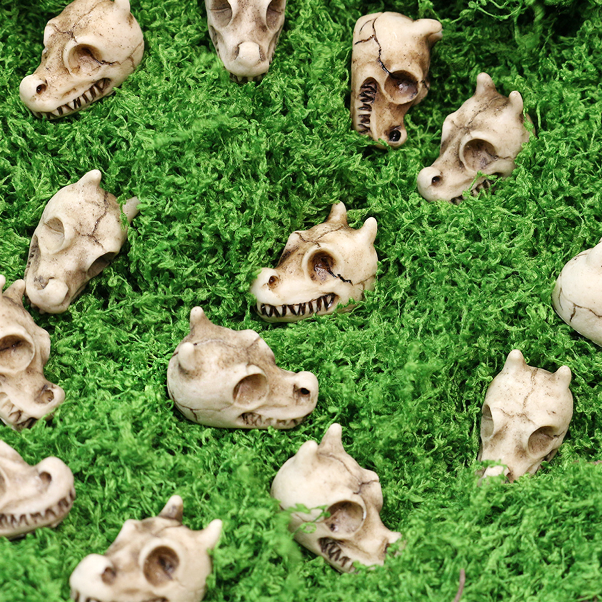  Artificial Dragon Bone Flower Pot Skull Paving Stone Set Halloween Decoration Ghost Festival Atmosphere Ornaments