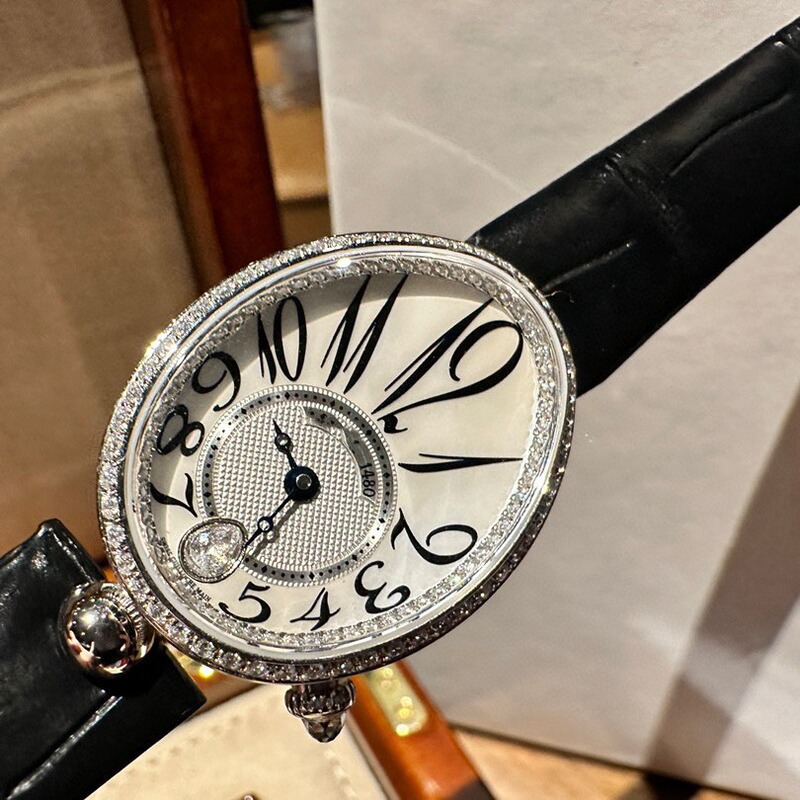 Queen of Naples women's watch goose egg-shaped automatic mechanical watch Pebble fritillary dial crocodile leather strap