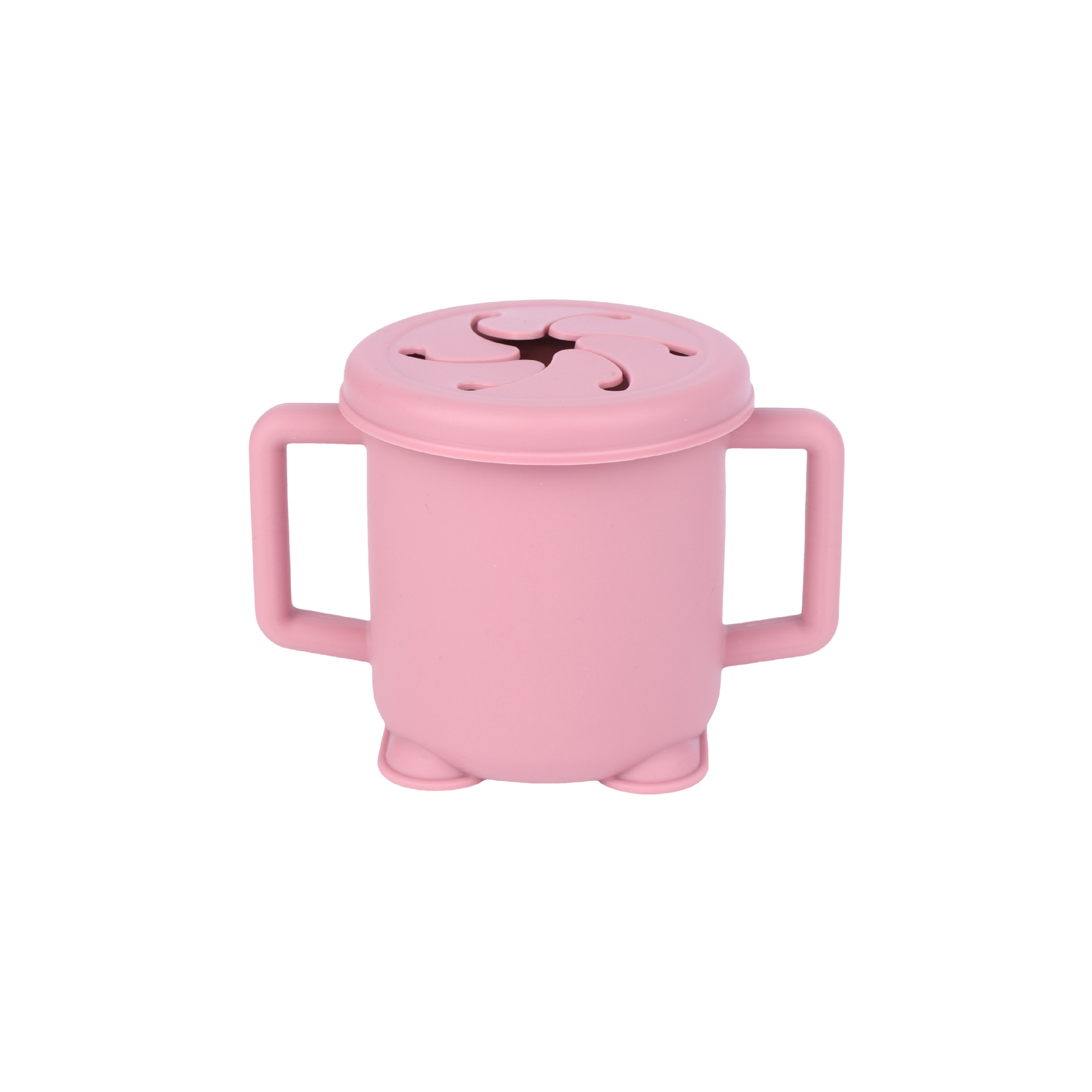 Taza de agua de silicona para niños de grado alimenticio con tapa, taza de doble propósito, mango portátil resistente a la caída, taza de aprendizaje de patos de pato para bebés