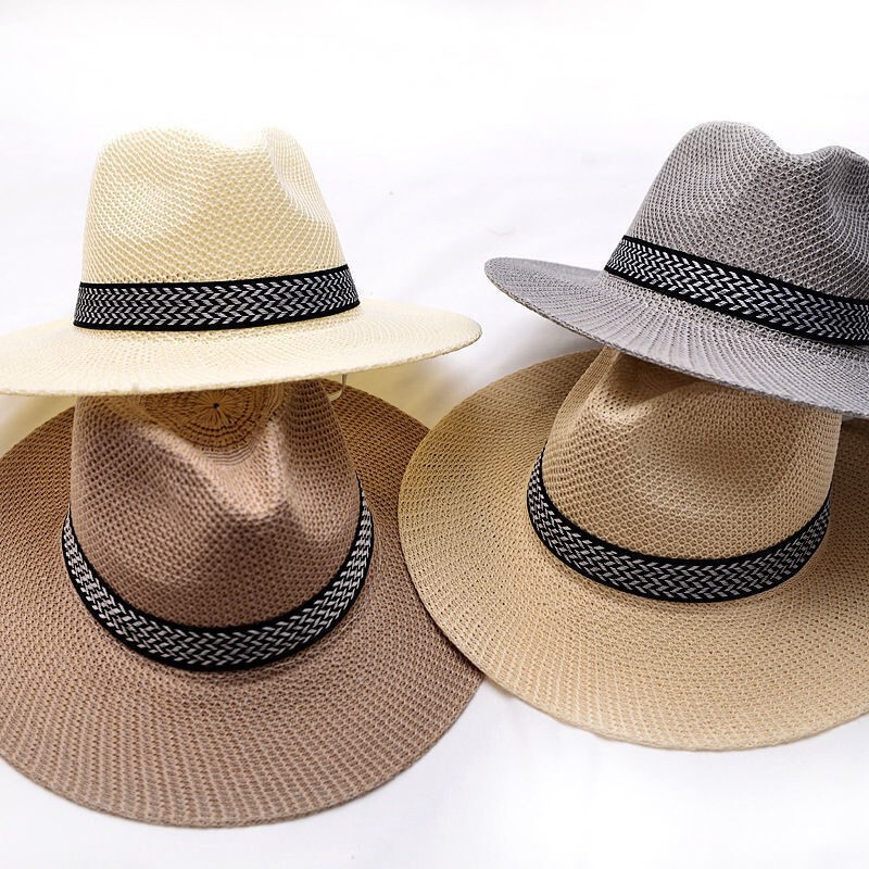 Summer Hat, Straw Hat, Middle-Aged and Elderly Hat, Western Cowboy Hat, Fishing Hat, Fisherman Hat, Outdoor Sun Protection Hat, Breathable Sun Protection Hat