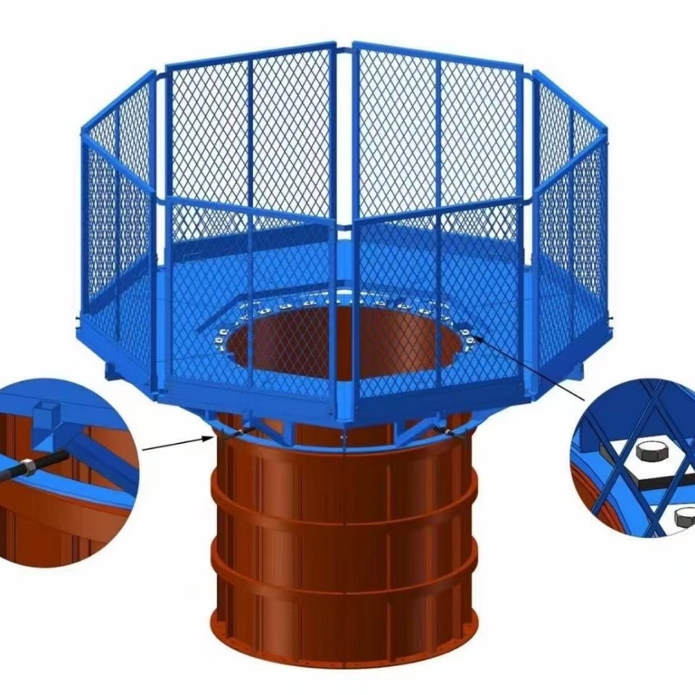 现货圆柱平台施工盖梁操作平台组合式通道墩柱施工桥梁用墩柱平台