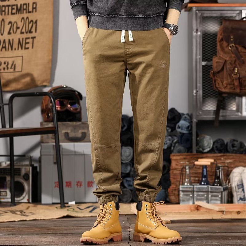 Retro demi-season wear-resistant casual trousers