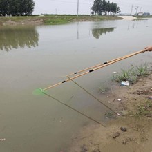 抄网双杆短节杆捞网可伸缩双杆超硬一体玻璃纤维自由定位超长