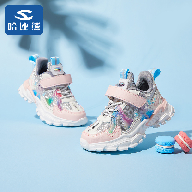 晋江哈比熊休闲时尚女童鞋2022年春季新青少年单鞋儿童运动鞋代发