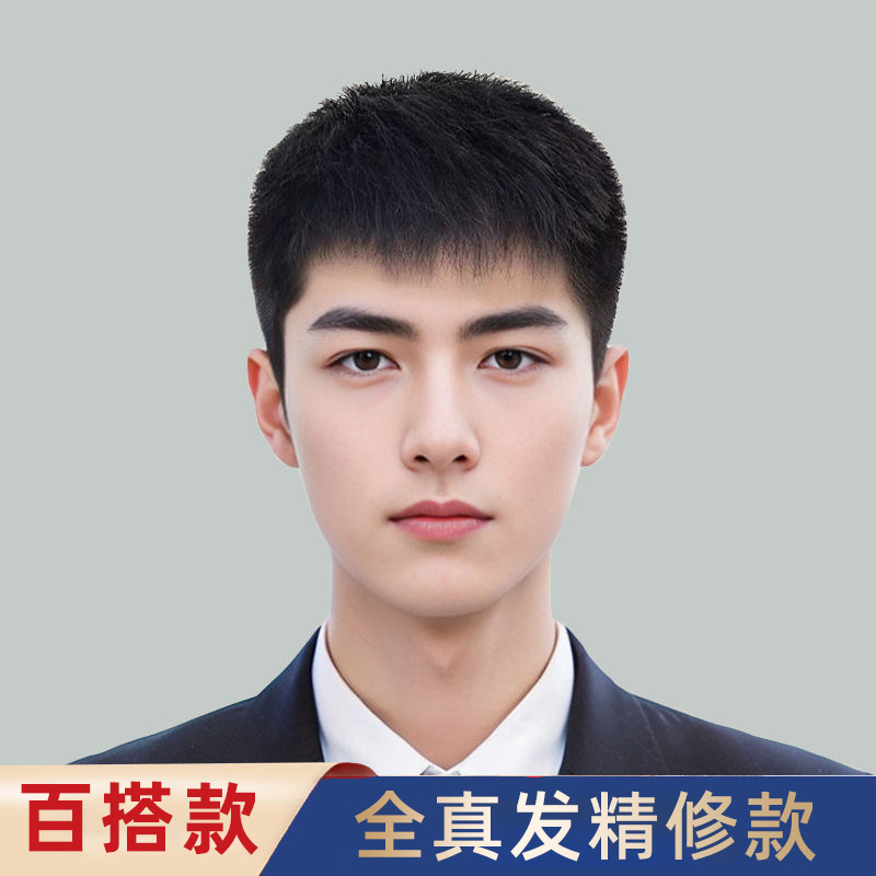 Men's Short Wig, Full Real Hair, Full Head Wig Style, Fashionable, Natural, Fluffy, Breathable, Realistic