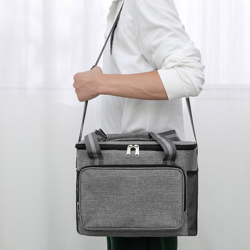 Cross-border hot selling portable Oxford cloth thermal bag wholesale outdoor ice bag large capacity lunch bag lunch box handbag