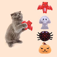 Pet Supplies Halloween Pumpkin Shape Cat Toy Catnip Cat Teaser Chew-resistant Cat Toy Wholesale