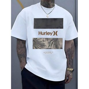 �W�a����Camiseta gr&aacute;fica Hurley para hombre, ropa casual pa
