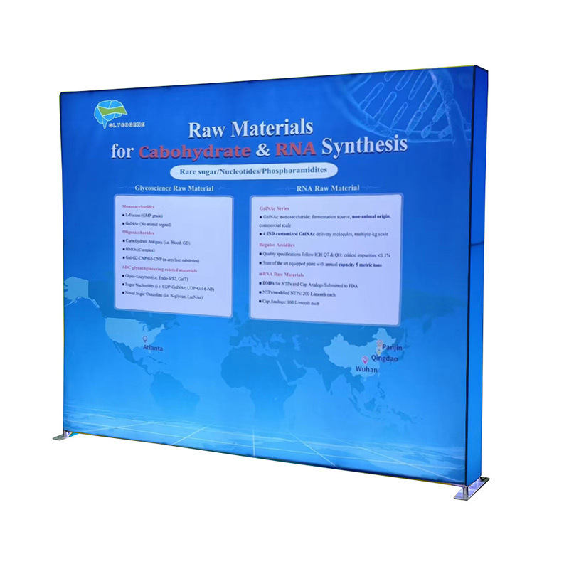 Exposición 3D estereoscópica pantalla rápida espectáculo plegable caja de luz pared de fondo LED estante de exposición personalizado transfronterizo tablero de exhibición luminoso de doble cara