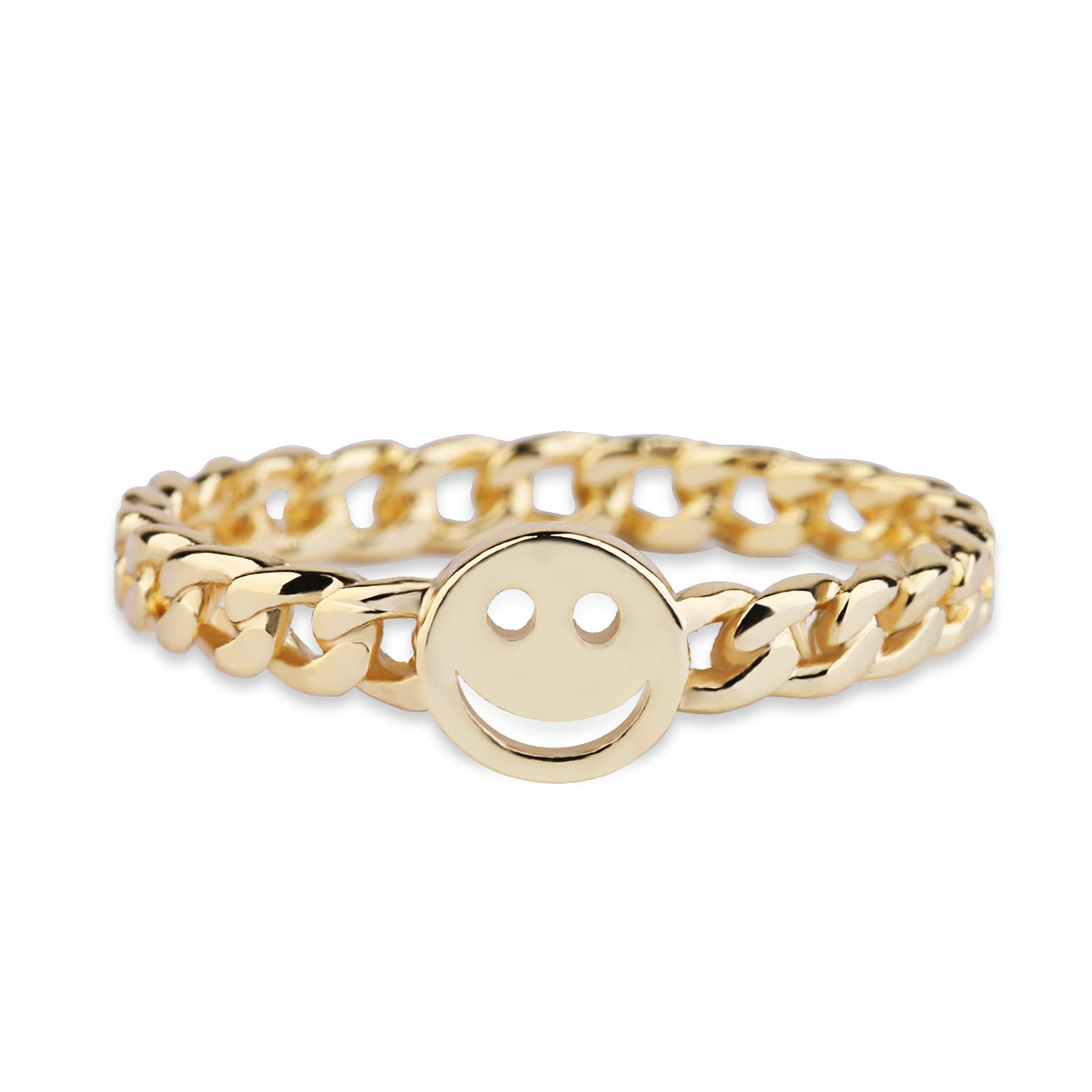 Vintage smiley ring för damer i silverfärgad legering_voghion.com