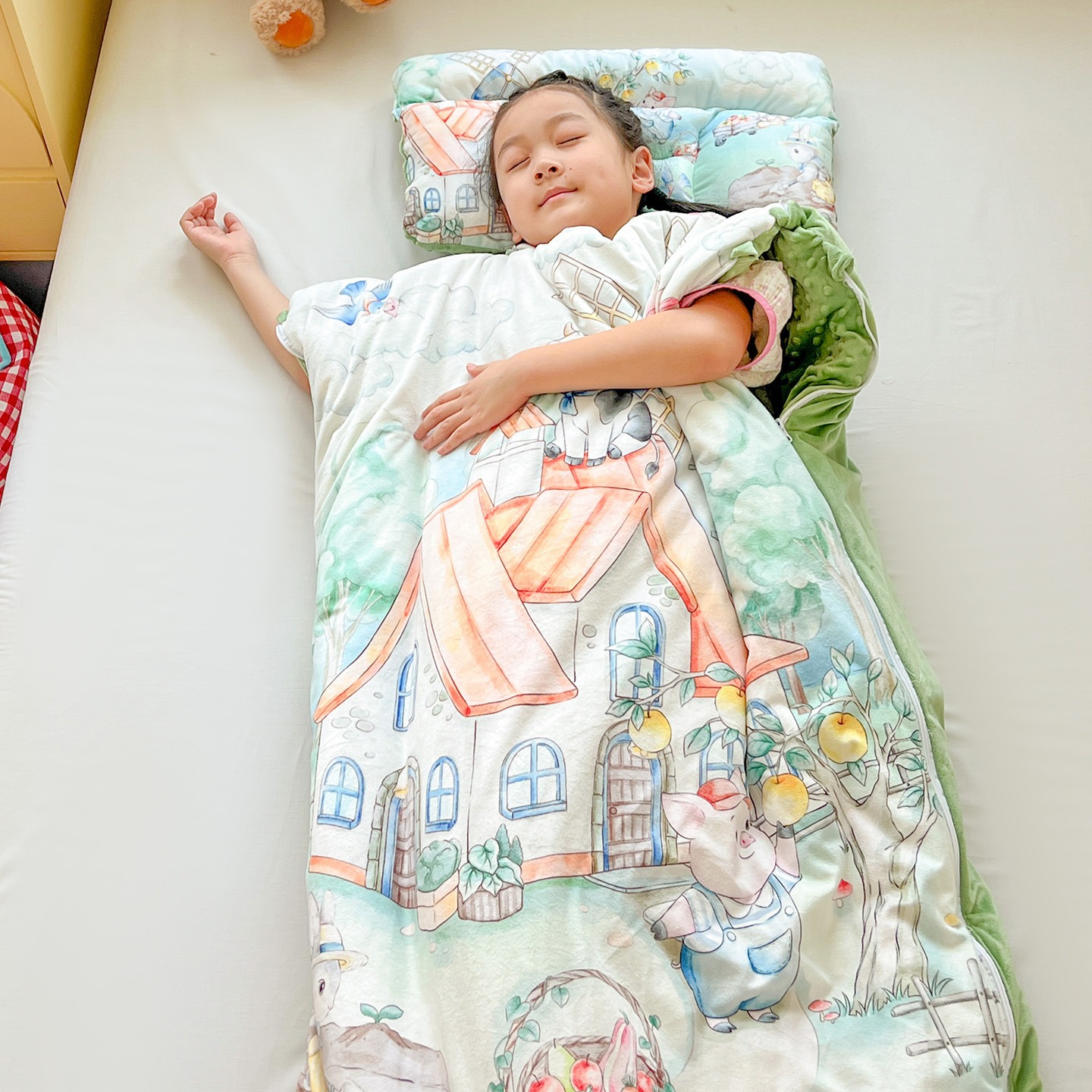 Baby Sleeping Bag Autumn and Winter Kindergarten Sleeping Anti-Kick Quilt Artifact Baby Child Reading and Playing Hug Quilt
