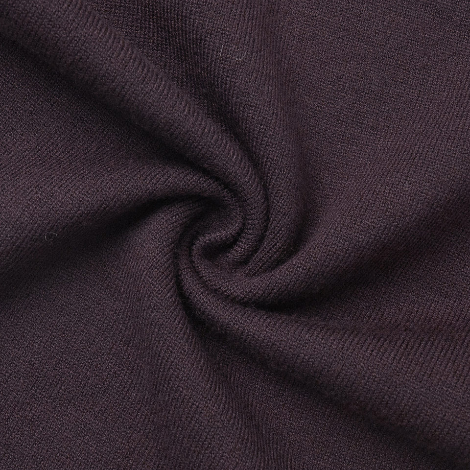 Bộ cardigan dệt kim nữ tay dài dáng ôm kèm quần dài cạp thấp — Màu xanh hải quân, màu sô cô la, màu xám đậm, quả mơ chi tiết 22