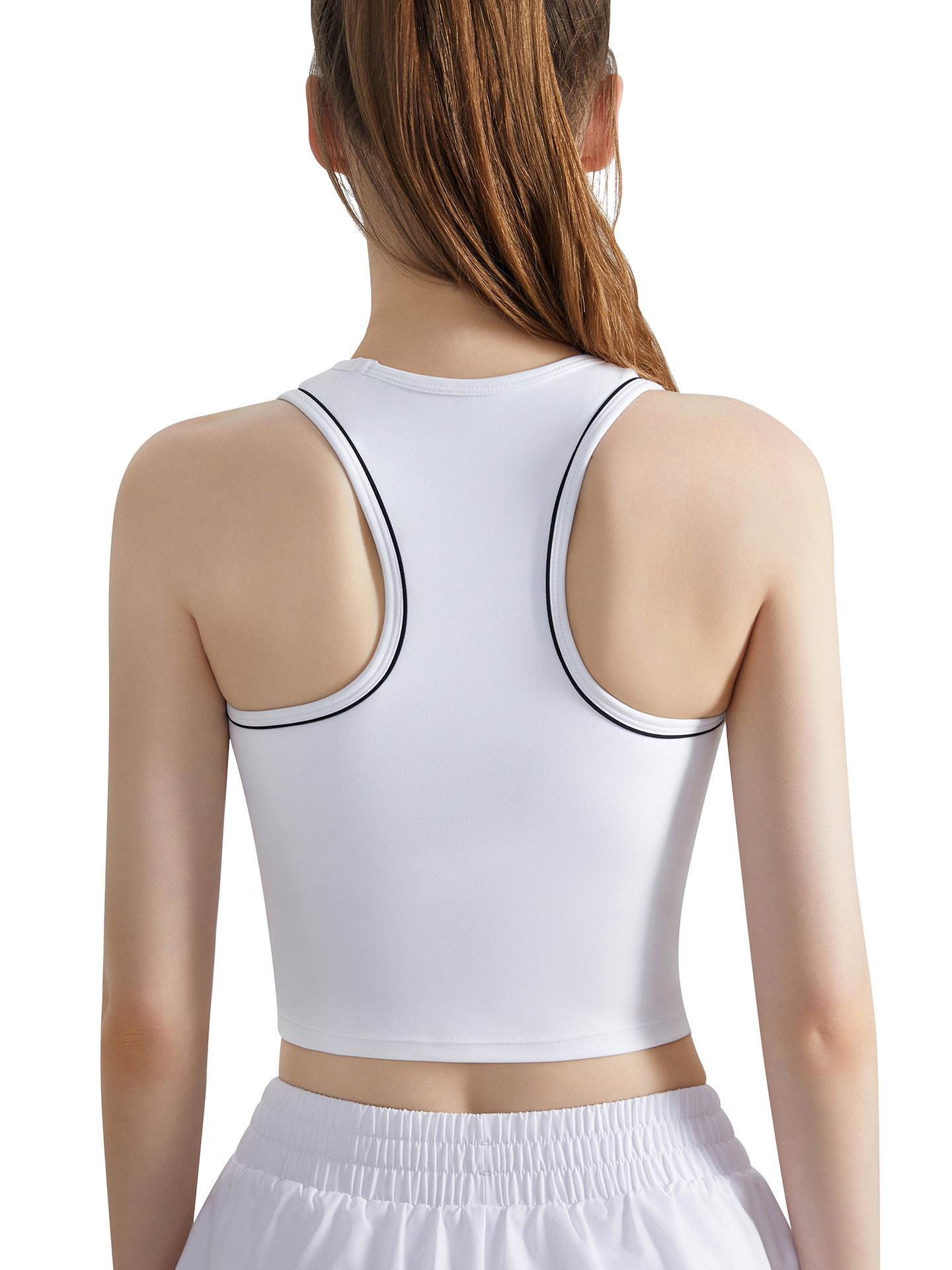 LAHN nuevo chaleco de yoga transpirable sin mangas para mujeres fuera de la ropa interior deportiva con taza fija en forma de I