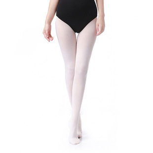 Dancer's Song Adult Pantyhose Ballet Dance Practice Socks Children's Crotch-added One-piece White Large Stockings