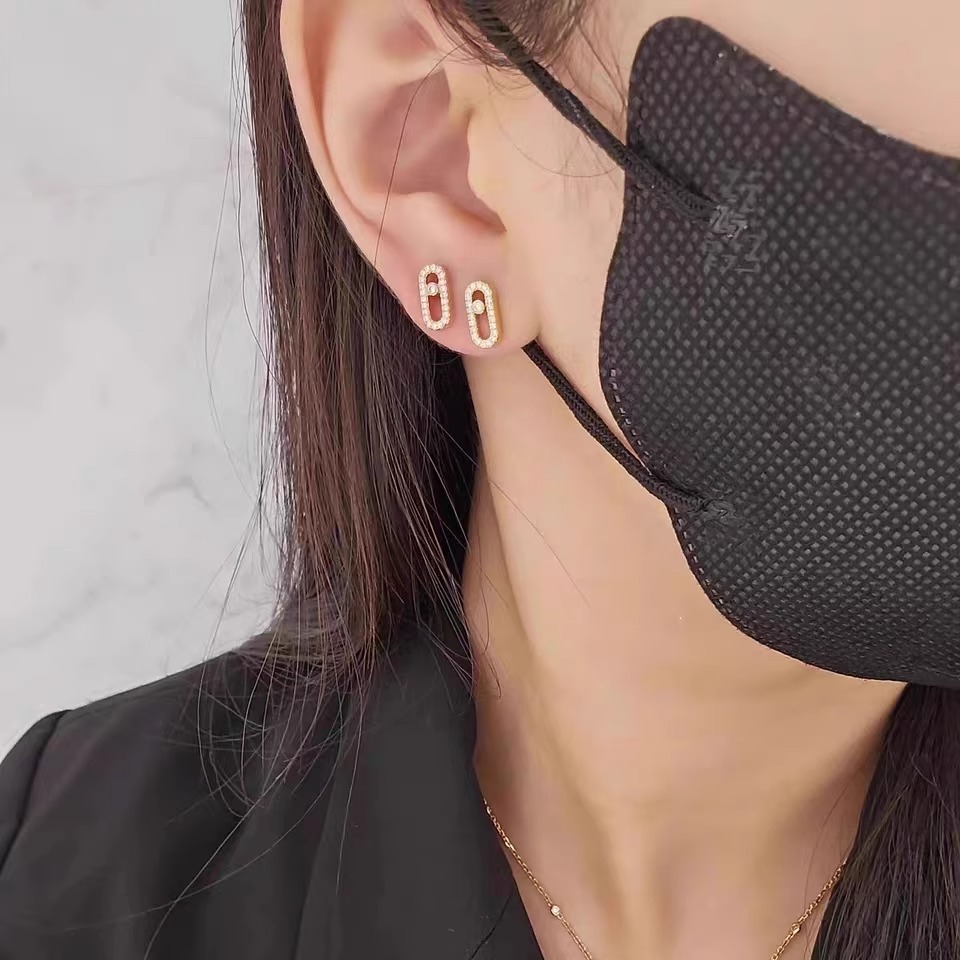 Orecchini a clip da donna con sfera in moissanite oro bianco_voghion.com