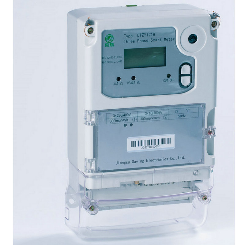 Medidor de Electricidad Prepago para Alquiler de Viviendas con Inserción de Tarjeta, Pantalla en Inglés Completo, Medidor Inteligente Remoto Trifásico