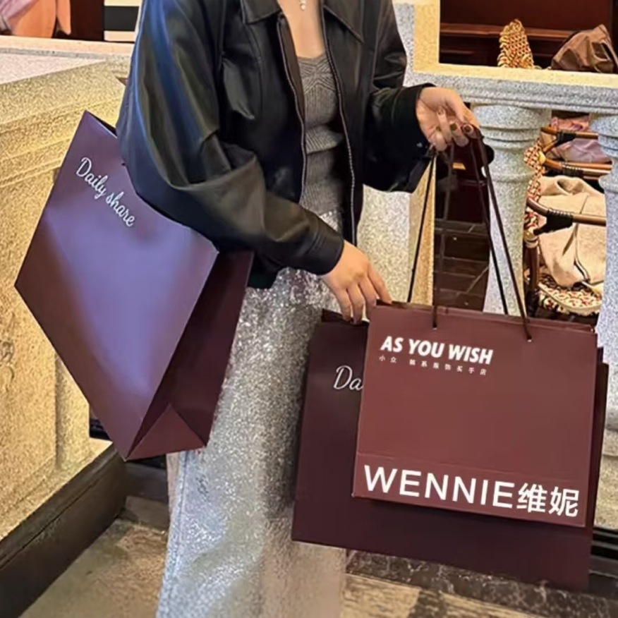纸袋定制服装店眼镜店纸袋子广告化妆品包装袋礼品袋手提袋定制
