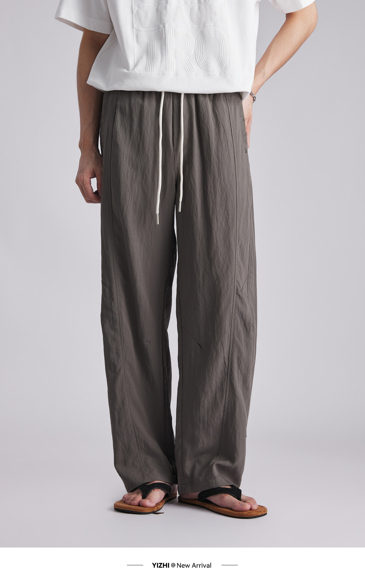 Quần jogger nam dáng rộng chất liệu linen phong cách Hàn Quốc — đen chi tiết 12