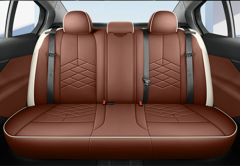 Full Coverage Leather Car Seat Covers for 26 Models, All-Season Seat Covers with Original Car Texture