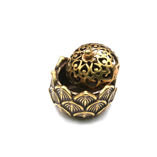 Brass old Amitabha sandalwood incense burner home furnishings antique antique collection small copperware street stall wholesale