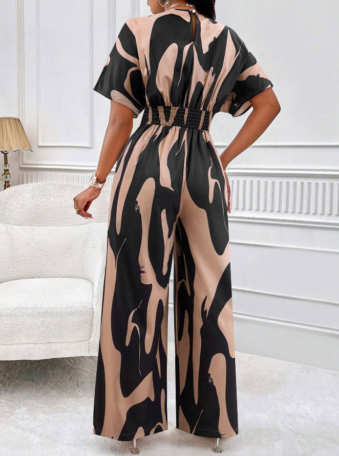 Women's Daily Bodysuits Casual Stripe Full Length Printing Jumpsuits display picture 3