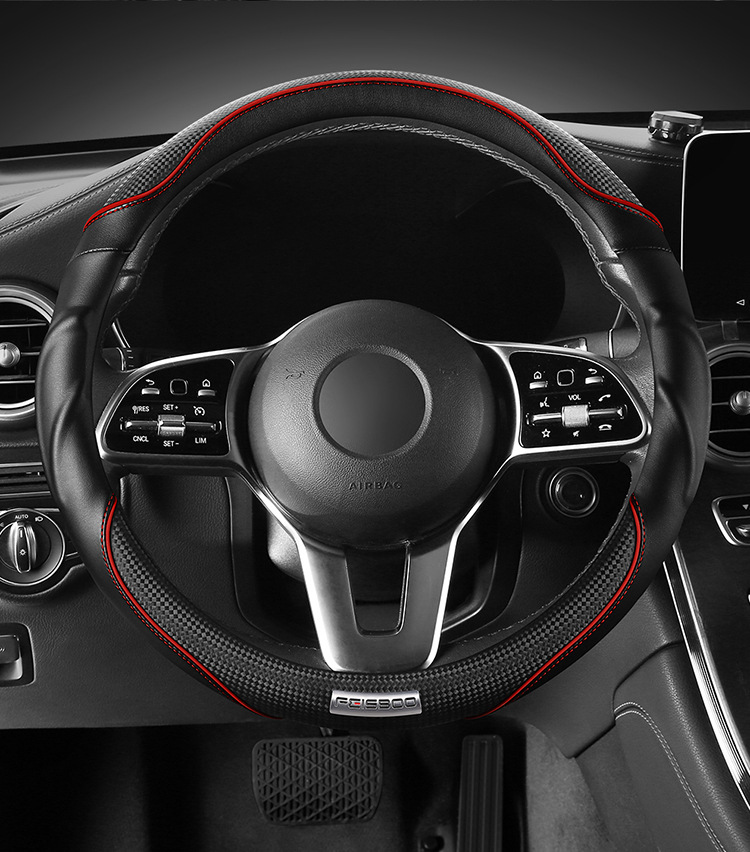2025 new steering wheel cover high-end sports 3D cheetah car booster cover non-slip shock-absorbing breathable car handle cover