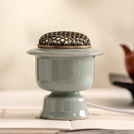 2025新款古韵窑碧电子香薰炉定时调温香薰炉家用室内香粉精油香炉