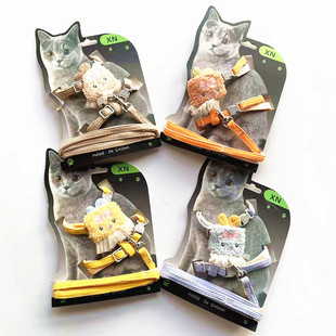 Pet cat leash vest-style anti-break cat walking rope chest strap for outing