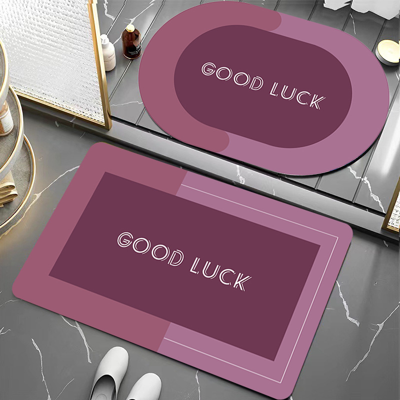 simple esterilla antideslizante de absorción de agua esterilla de suelo de baño esterilla de suelo de baño esterilla de suelo antideslizante de color sólido