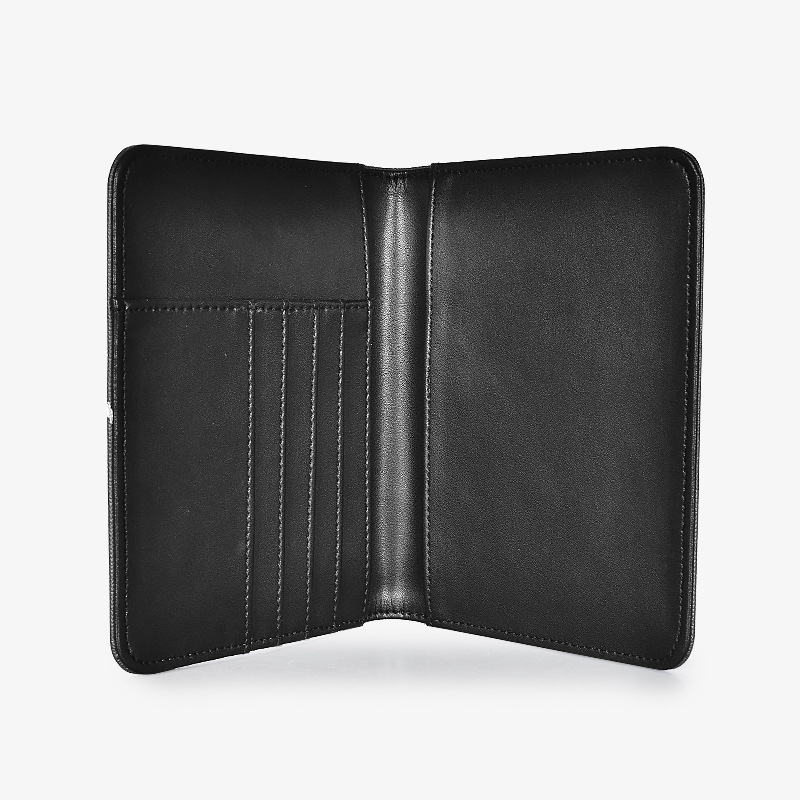 Bolso de pasaporte con estampado neutro de ojos grandes para hombres y mujeres, estuche para tarjetas, microfibra A157 #