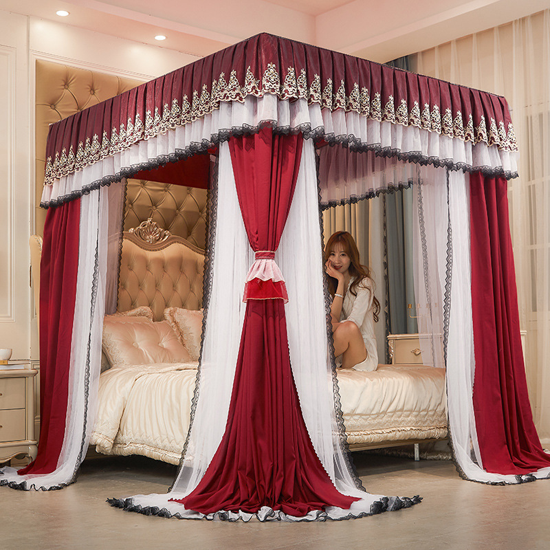 Double-layer metal curtain, mosquito net, bedspread
