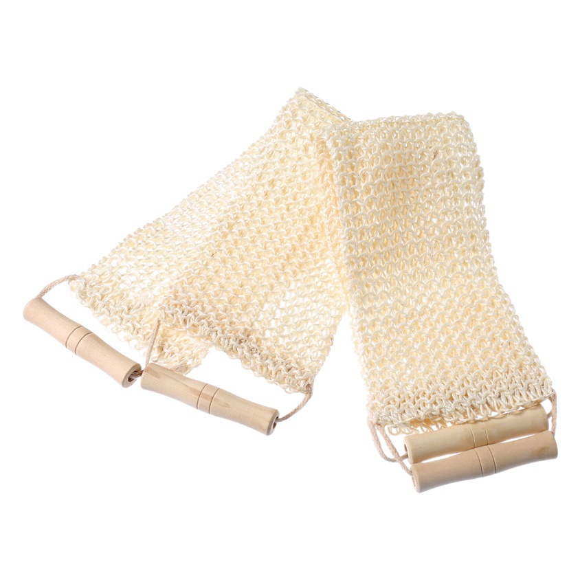 Toalla de baño de yute de doble cara Toalla de baño para adultos Toalla de baño de mano tira larga espalda frotar Toalla de baño