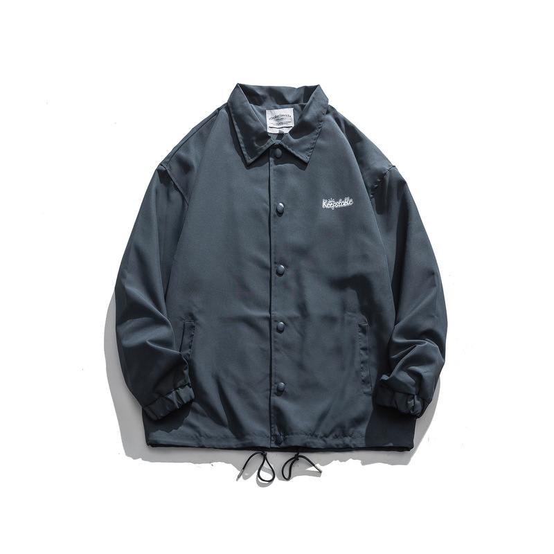 RUIIENRS x ROPUCHA 2024 Spring New Fuzzy Letter Print Coach Jacket Coat FJ101