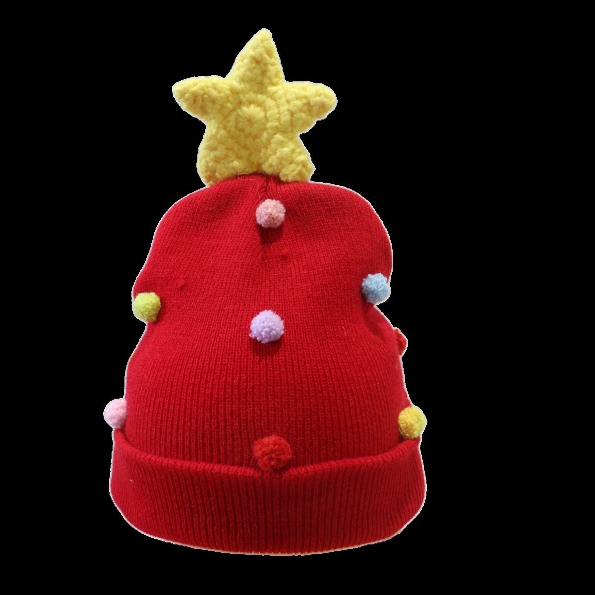 Милый цветной шар Christmas‑дерево шляпа обратная сторона тёплая шерстяная шапка праздничная семейная вечеринка звезда шапка желаемая вязаная шапка
