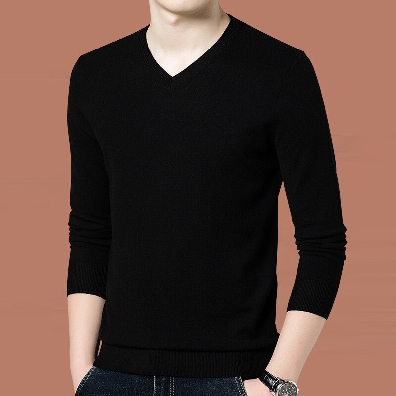 Cashmere Sweater Men's V-Neck Thin Base Layer Sweater Autumn and Winter Middle-Aged Sweater Heart-Shaped Collar Cashmere Sweater Round Neck Black Cashmere Sweater Men's V-Neck Thin Base Layer Sweater Autumn and Winter Middle-Aged Sweater Heart-Shaped Collar Cashmere Sweater Round Neck Black